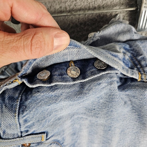 Agolde Size 24 Womens Shorts Button Fly Distress Cut Off Actual 26x2 - Picture 3 of 11